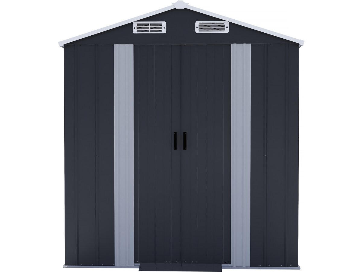 METALL-GARTENHAUS boston Grau - Grau, Metall (118/196/184cm) - Habitat Garten