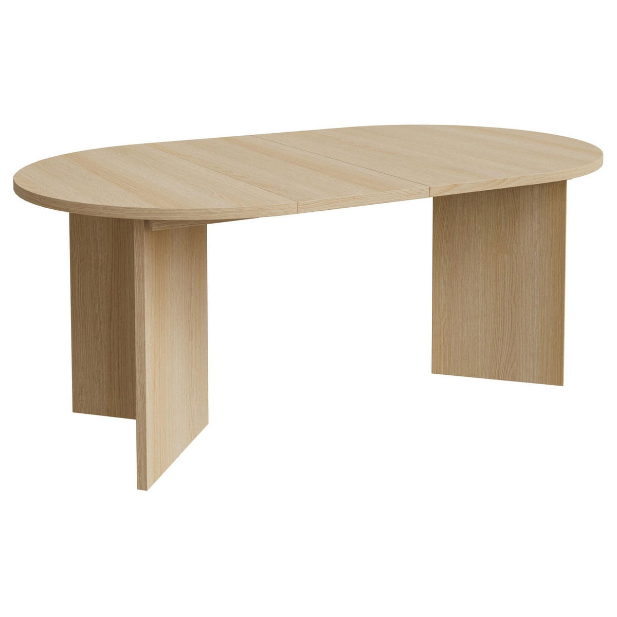 JÍDELNÍ stůl Selsey Ovo kulatý, dekor dub Lindberg, rozkládací, 110–190 × 110 cm - barva dubu/béžová, kompozitní dřevo (109.6/109.6/75cm) - Selsey