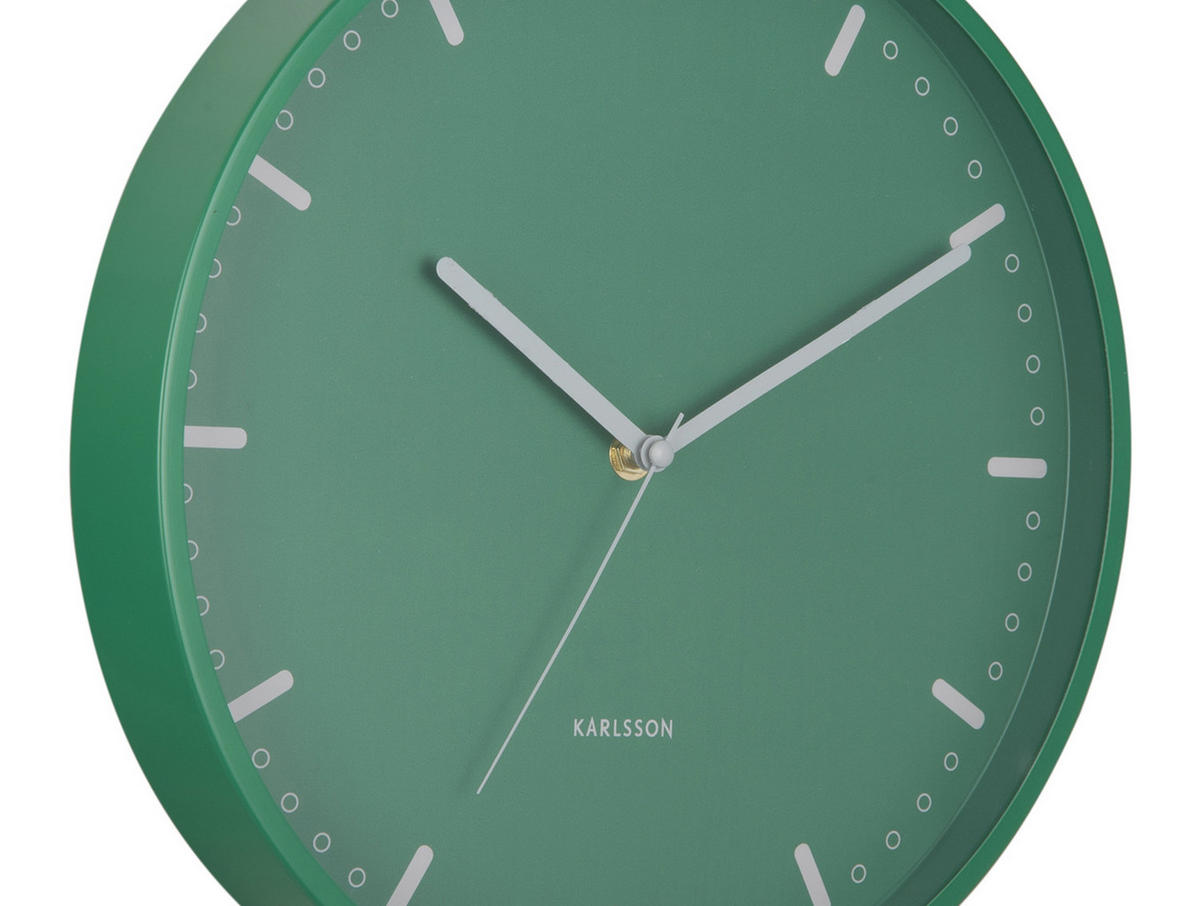 WANDUHR Cool Retro Grün 4/30/30 cm - Grün, Metall (30/30/4cm) - Karlsson