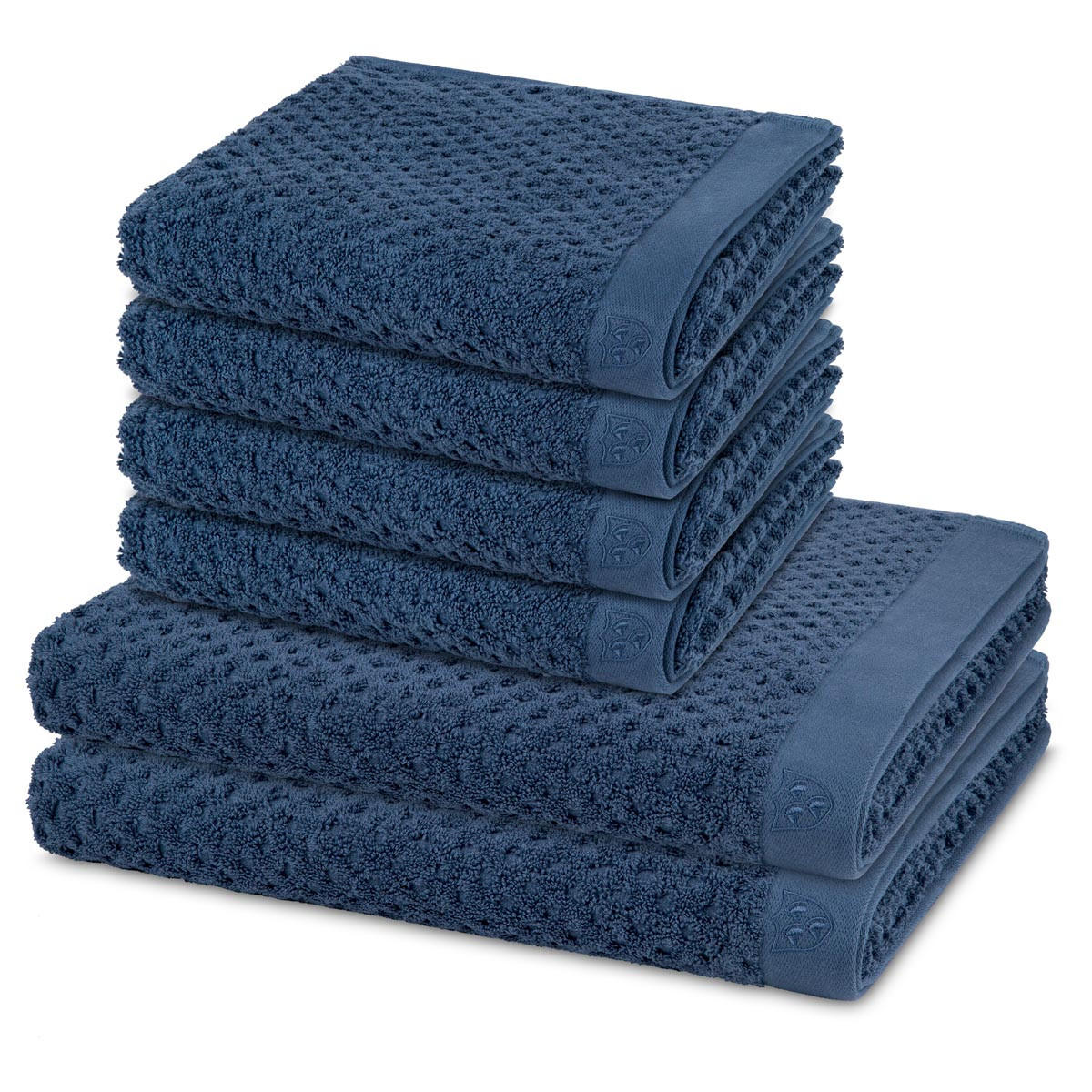 FROTTIERSET Harmony 6-teilig - Blau, Textil (50/100cm) - Ross