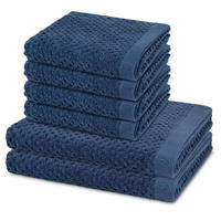 FROTTIERSET Harmony 6-teilig - Blau, Textil (50/100cm) - Ross