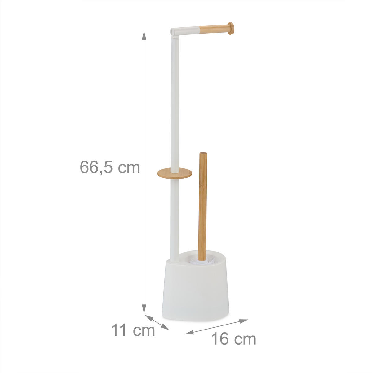 WC-GARNITUR - Multicolor, Holz/Kunststoff (16/66.5/11cm) - Relaxdays