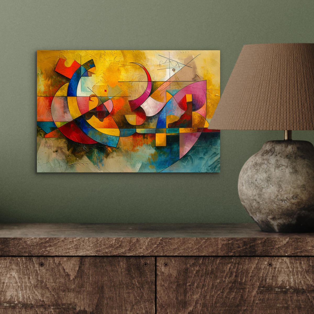 KOVOVÝ OBRAZ Umenie - abstraktné - moderné 30x20 cm - žltá, kov (30/20cm) - MuchoWow