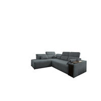 ECKSOFA Mindy VII mit Schlaffunktion und verstellbarer Rückenlehne, Stoff Verita Dunkelgrau Links - Dunkelgrau, Holz/Textil (230/288cm) - Kaiser Möbel