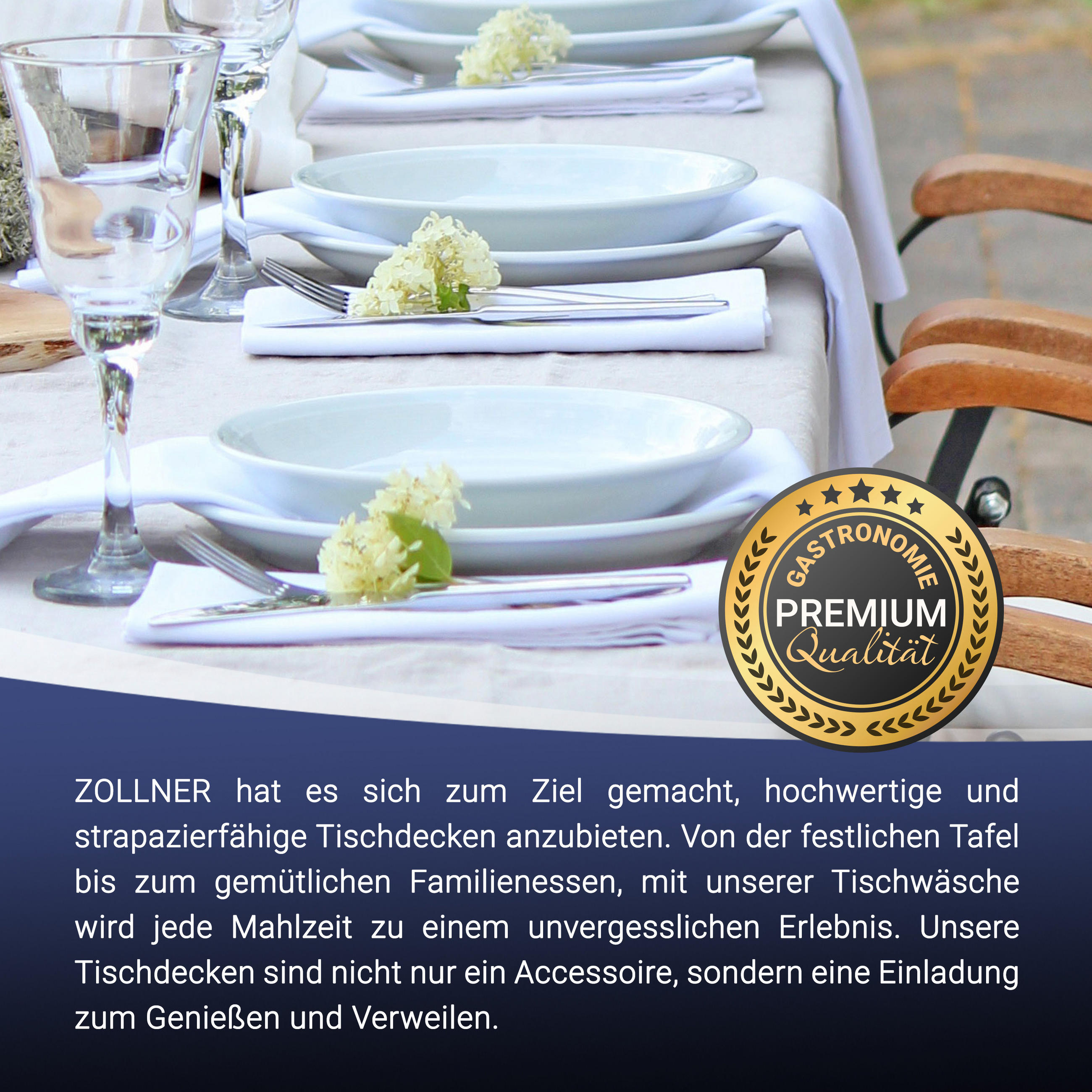 Thumbnail - Zollner Tischdecke,, Weiß, Textil, 140x240 cm, Wohntextilien, Tischwäsche, Tischdecken