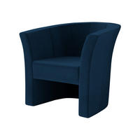 SESSEL Niko - Schwarz/Dunkelblau, Holzwerkstoff/Kunststoff (71/76/65cm) - MIRJAN24