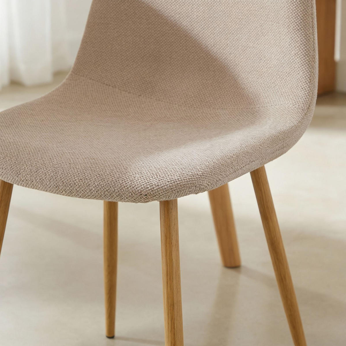 ESSZIMMERSTUHL PUNTA 4er-Set beige - Beige, Textil (45/86/53cm) - IDIMEX