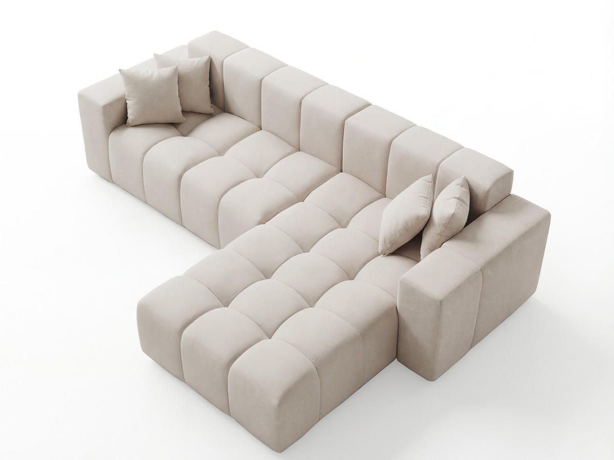 ECKSOFA Loopo Beige Rechts - Beige, Holz/Textil (265/180cm) - Graingold