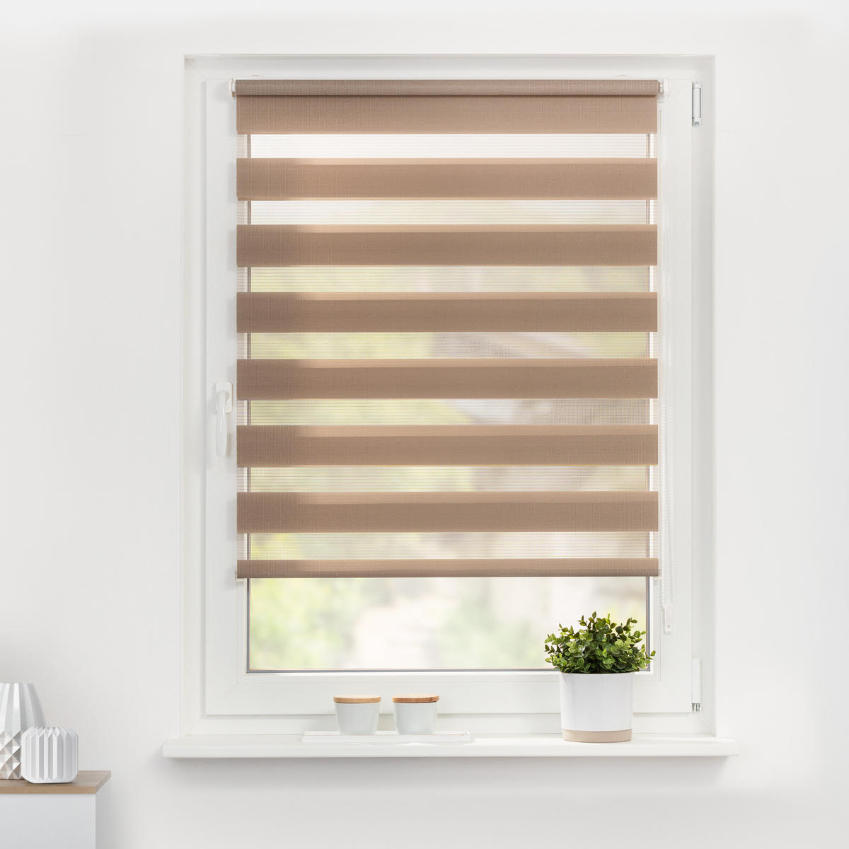 DUO ROLLO KLEMMFIX, OHNE BOHREN - Taupe, Kunststoff (45/150cm) - Lichtblick Original