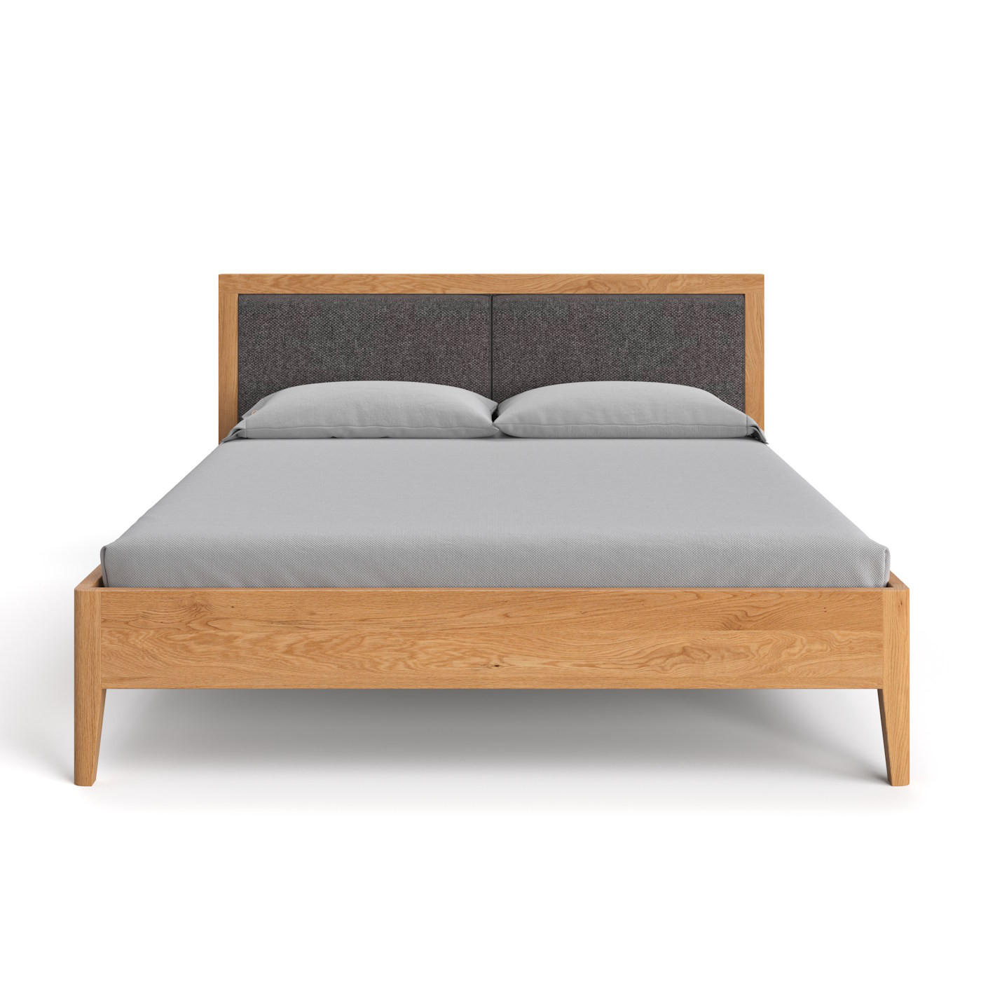 MASSIVHOLZBETT Silva aus Eiche 200x220 cm, Storm 97 - Eichefarben/Naturfarben, Holz (200/220cm) - Danzz