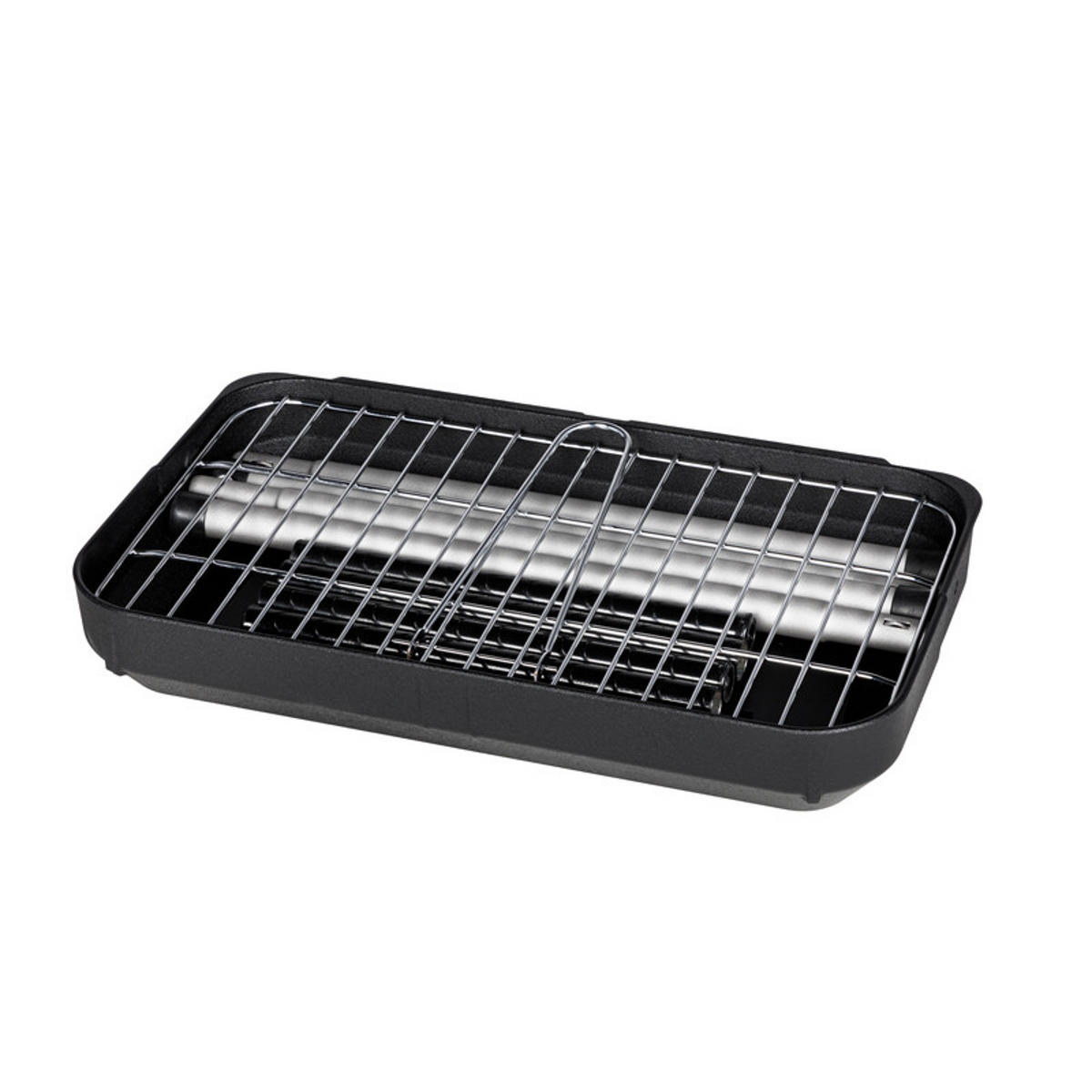 HOLZKOHLEGRILL Schwarz - Schwarz, Metall (33/74/56cm) - Somagic