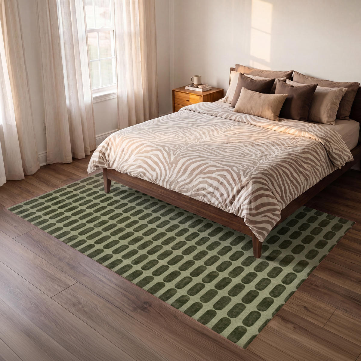 KOBERCE - Rytmické - Impact - Zelené - 230x150 cm - olivovozelená, textil/plast (230/0.4cm) - OnlyWow