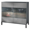 KOMMODE Bari Scratchy Metal - Silberfarben, Holzwerkstoff (92.5/83.5/35cm) - Vladon
