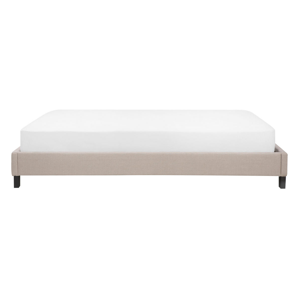 POLSTERBETT mit Lattenrost 140x200 cm Beige Roanne - Beige, Textil (140/200cm) - Beliani
