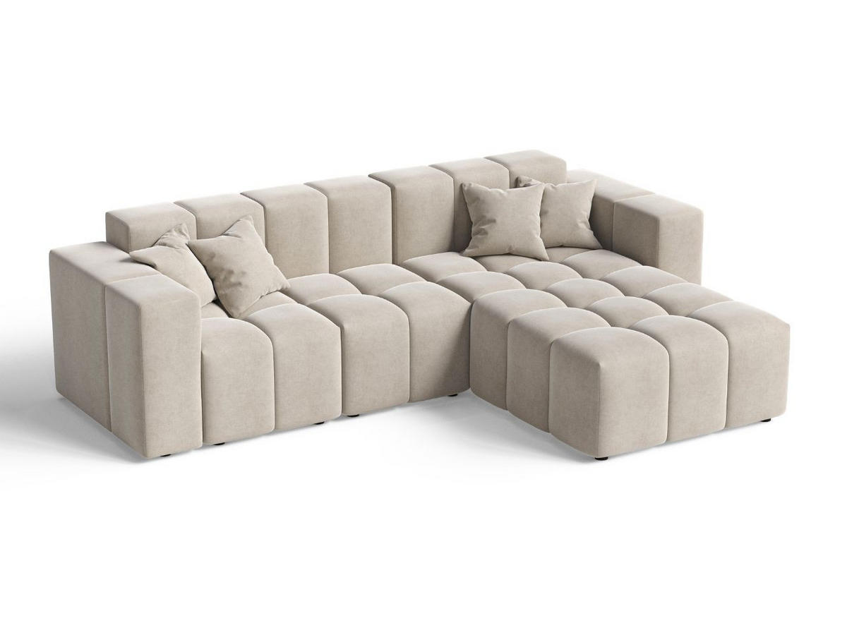 ECKSOFA Loopo Beige Rechts - Beige, Holz/Textil (265/180cm) - Graingold