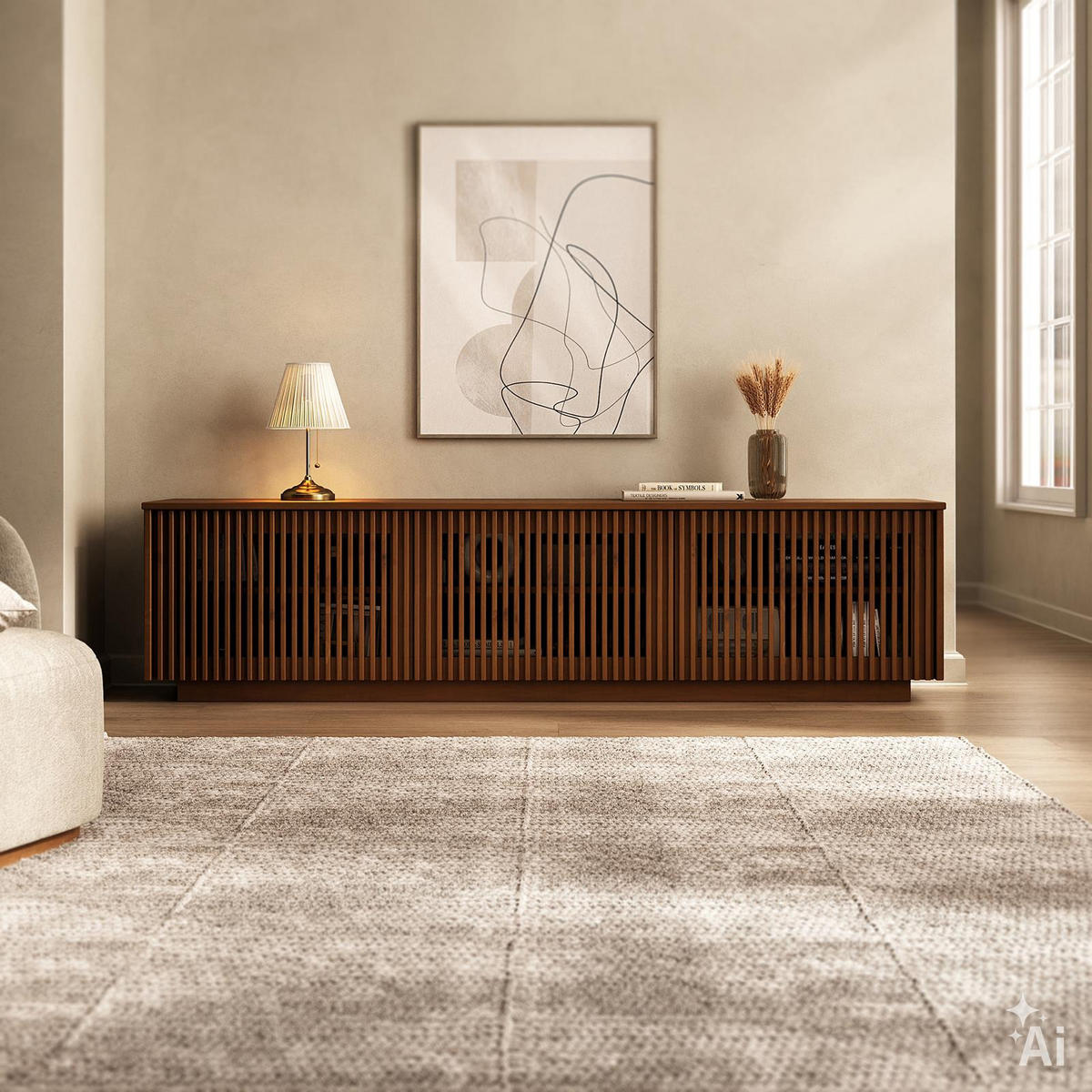 LOWBOARD OLE Kastanie - Kastanienfarben, Holz (175/37/38cm) - IDIMEX