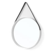 WANDSPIEGEL dekorativ Ø 53 cm - Weiß, Glas (51/4.5/76cm) - Giftdecor