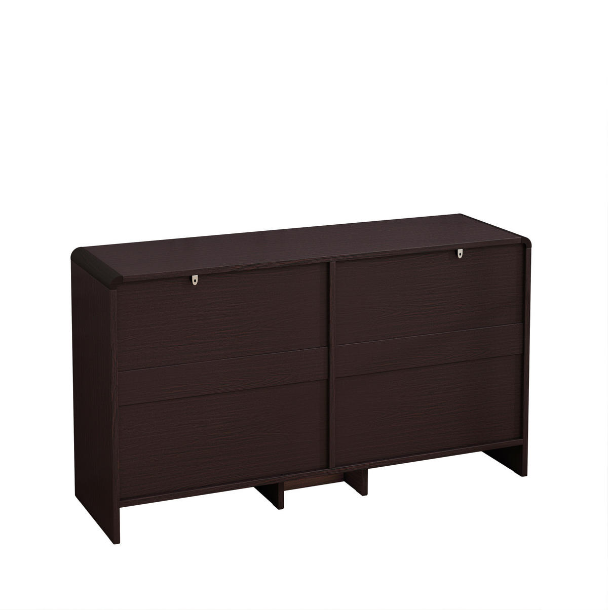 SCHUBLADENKOMMODE 130/40/74 cm mit 6 Schubladen und Rattanfronten – in Rötlichbraun - Braun, Holzwerkstoff (130/74/40cm) - BEAOK