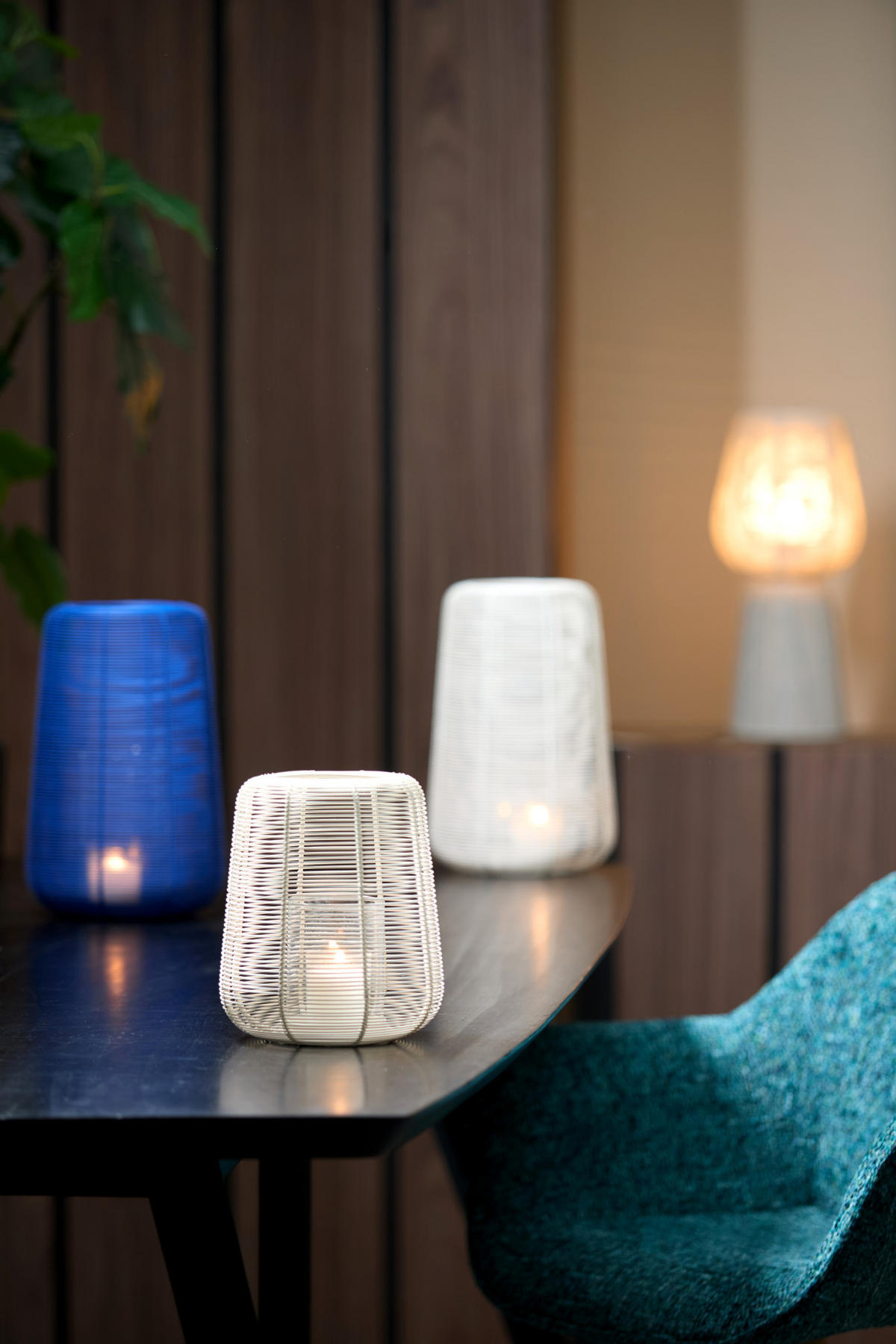WINDLICHT Adeta Weiß Ø18/21 cm - Weiß, Metall (18/21/18cm) - Light & Living