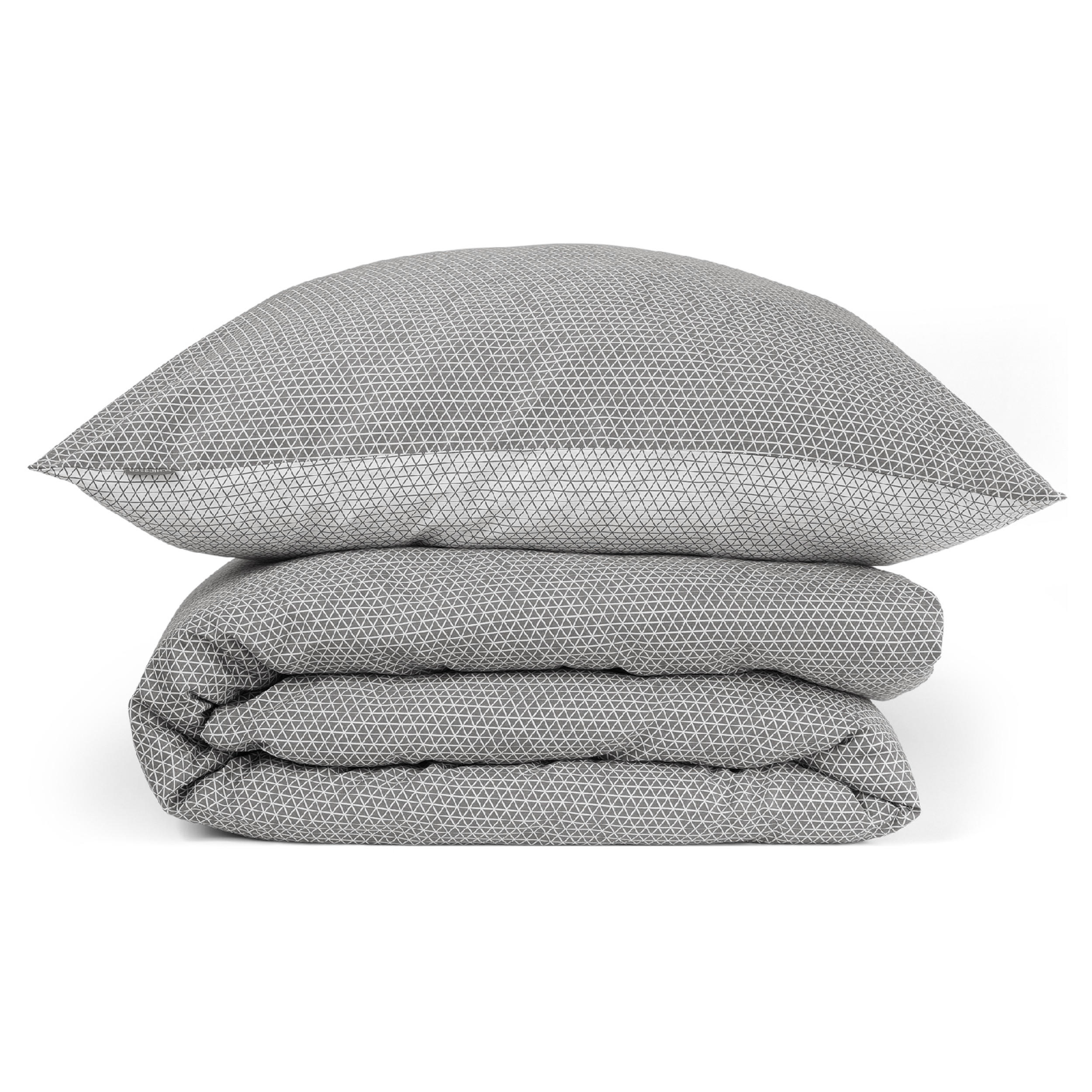 BETTWÄSCHESET Palma - Satin - 2-teilig - 135 x 200 cm - Anthrazit-Weiß - Anthrazit, Textil (135/200cm) - SCHIESSER