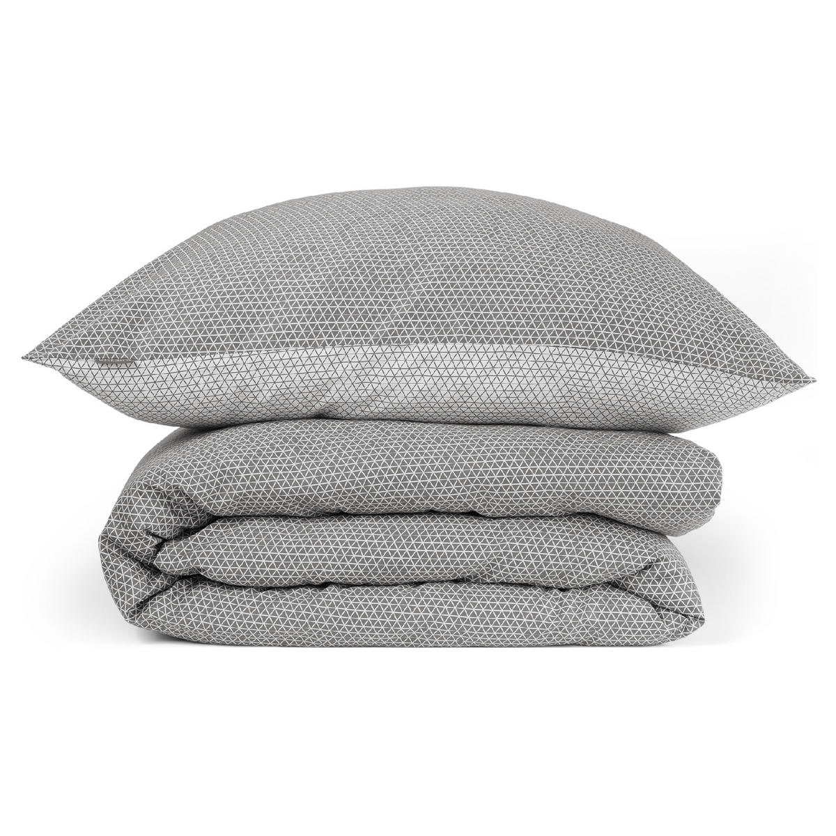 BETTWÄSCHESET Palma - Satin - 2-teilig - 135 x 200 cm - Anthrazit-Weiß - Anthrazit, Textil (135/200cm) - SCHIESSER