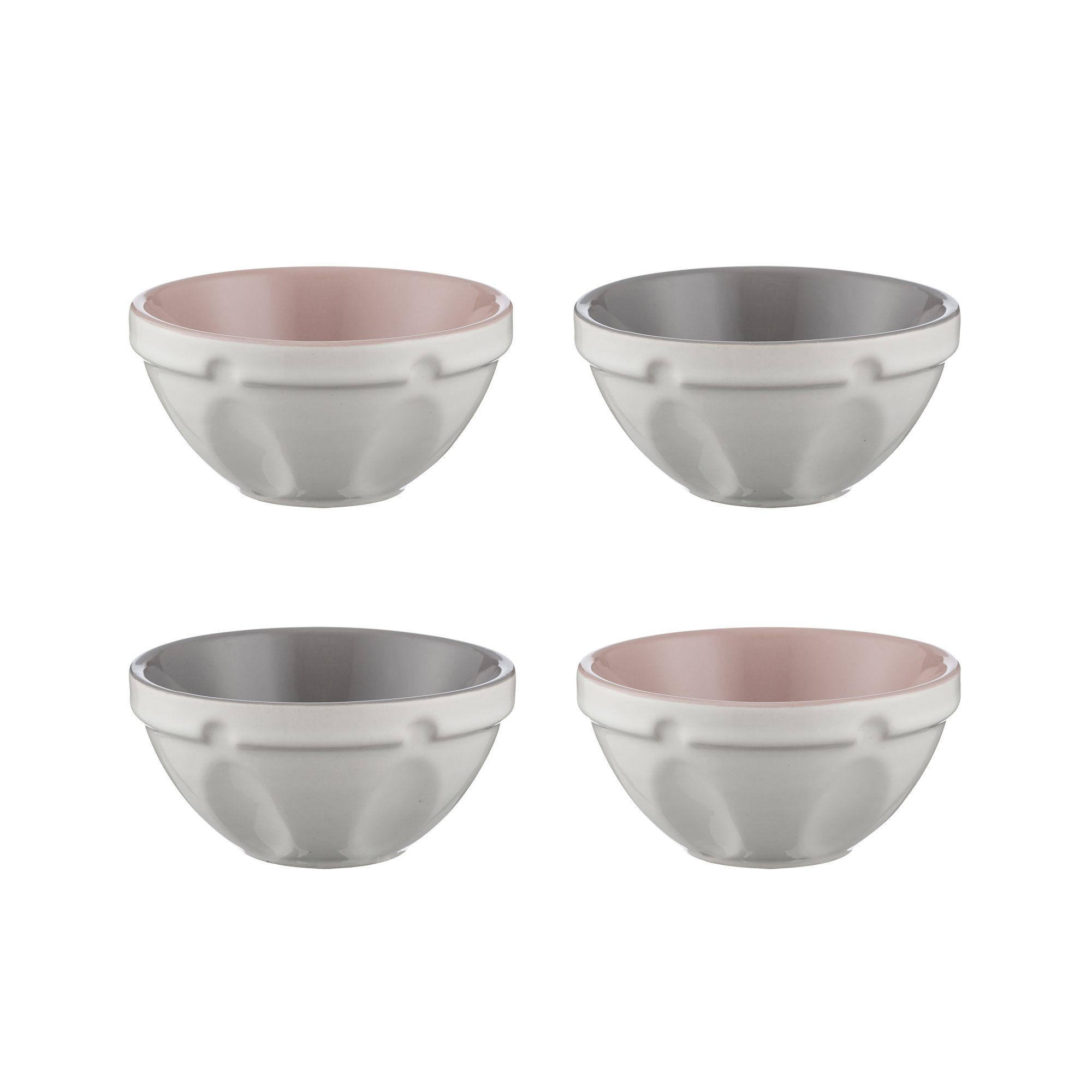 MINI-VORBEREITUNGSSCHALEN Steingut 4 Stück - Grau, Keramik (10cm) - Mason Cash