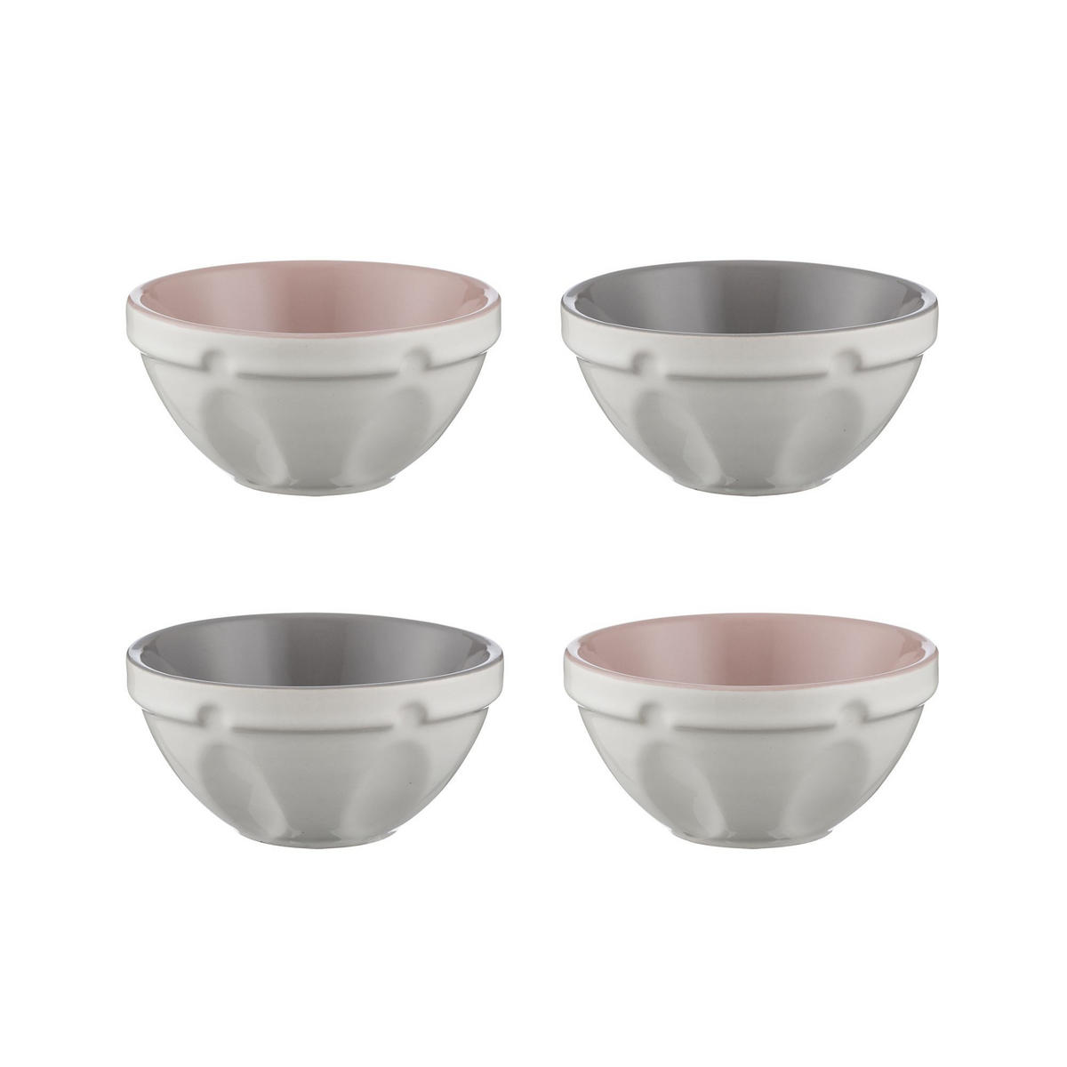 MINI-VORBEREITUNGSSCHALEN Steingut 4 Stück - Grau, Keramik (10cm) - Mason Cash
