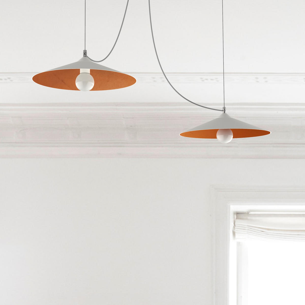 HÄNGELEUCHTE - Goldfarben, Metall (40/40/9cm) - Lumicom