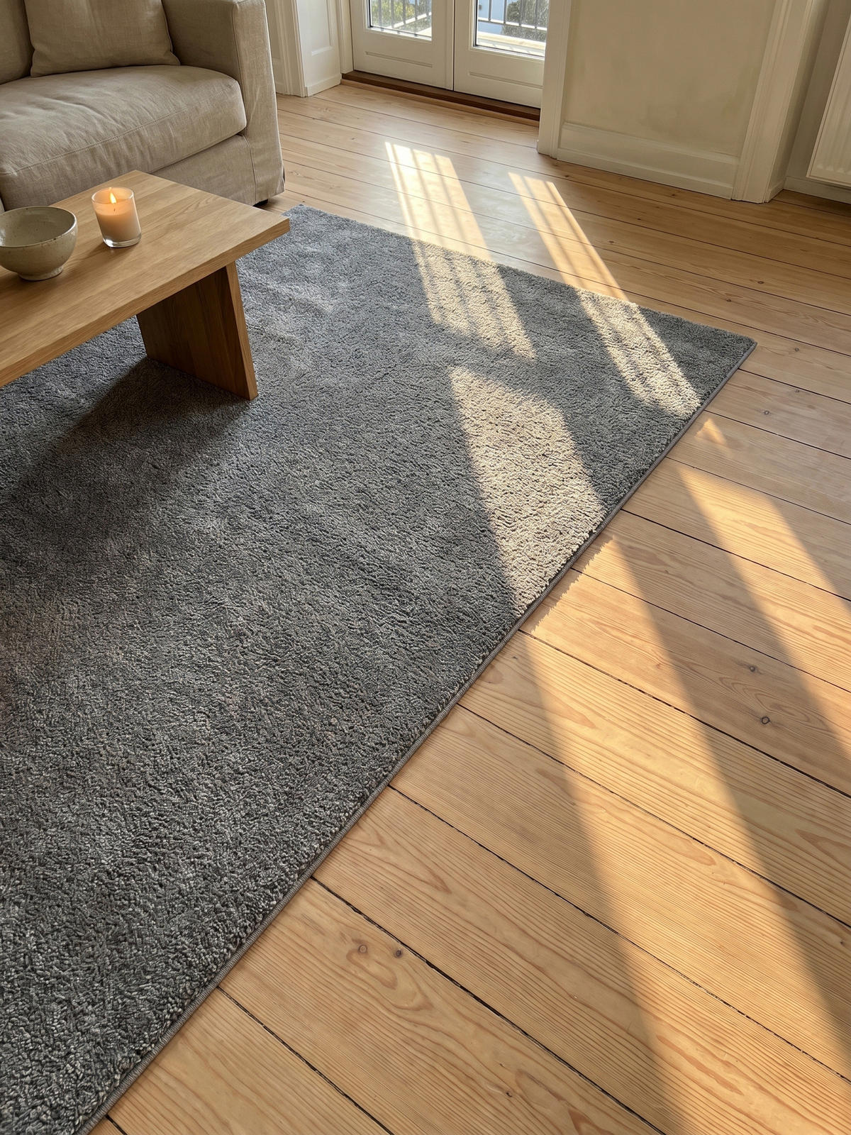 TEPPICH Kurzflor MAIN in Hellgrau, einfarbig, 240 x 340 cm - Grau, Textil (240/340cm) - KADIMA DESIGN