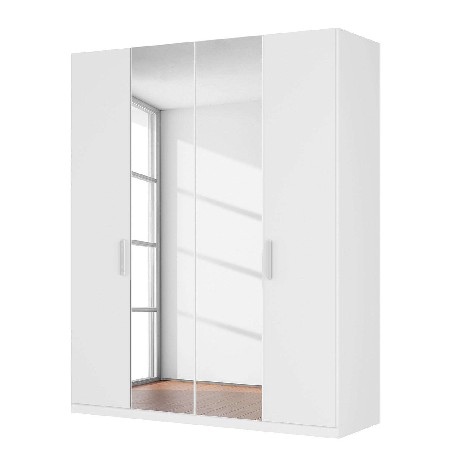 DREHTÜRENSCHRANK - Weiß, Holzwerkstoff (181/236/60cm) - home24