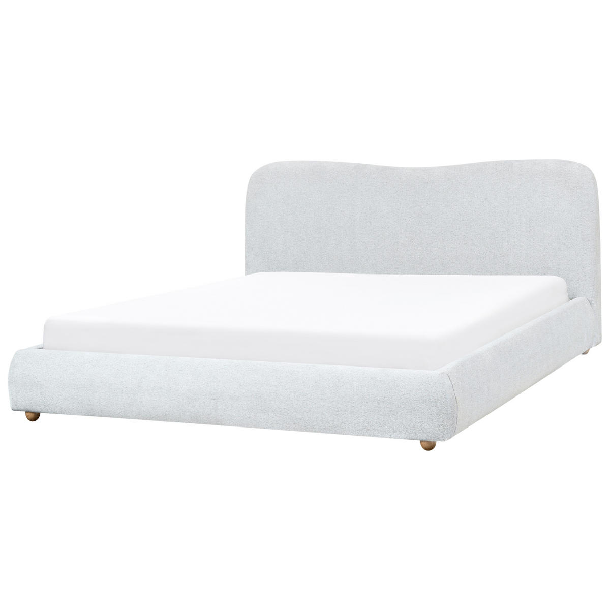 BETT mit Stauraum 180x200 cm Grau Blagnac - Hellgrau, Textil (180/200cm) - Beliani