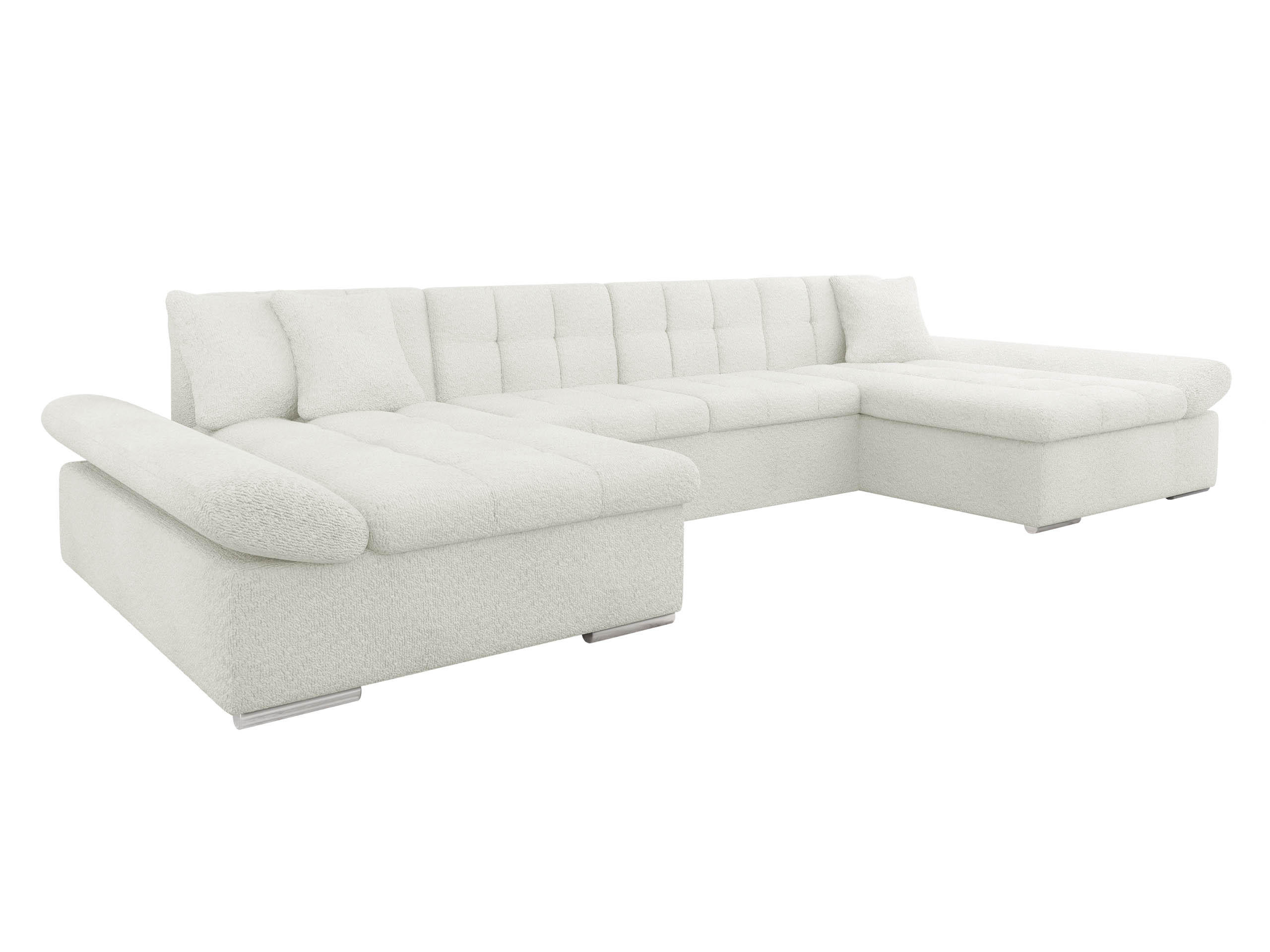 WOHNLANDSCHAFTEN Alia Premium - Chromfarben/Creme, Holz/Kunststoff (360/75/160cm) - MIRJAN24