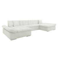 WOHNLANDSCHAFTEN Alia Premium - Chromfarben/Creme, Holz/Kunststoff (360/75/160cm) - MIRJAN24