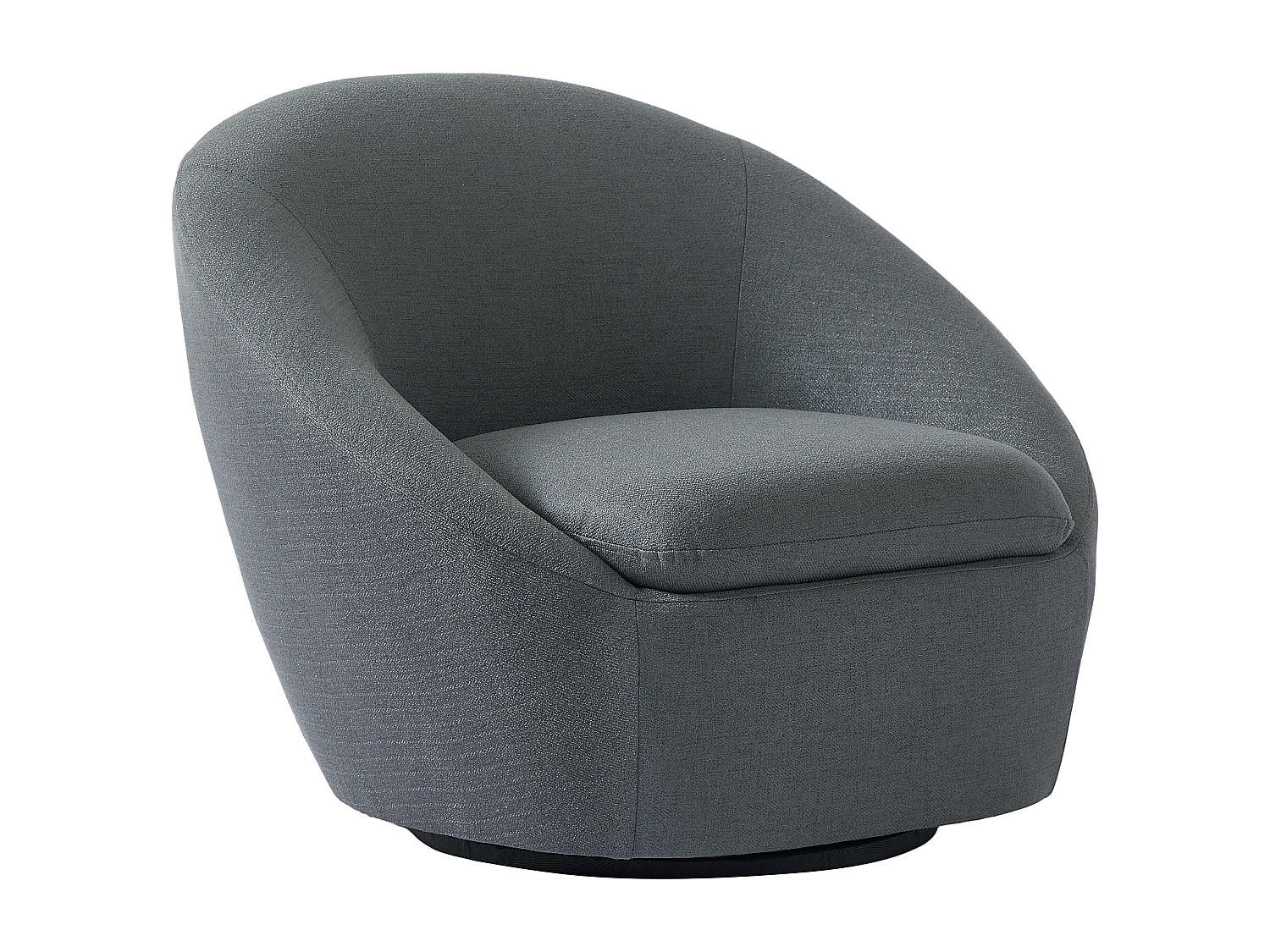 DREHSESSEL - Stoff - Grau - LACARA II - Grau, Textil (78/70/88cm) - Vente-Unique