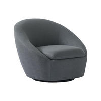 DREHSESSEL - Stoff - Grau - LACARA II - Grau, Textil (88/70/78cm) - Vente-Unique