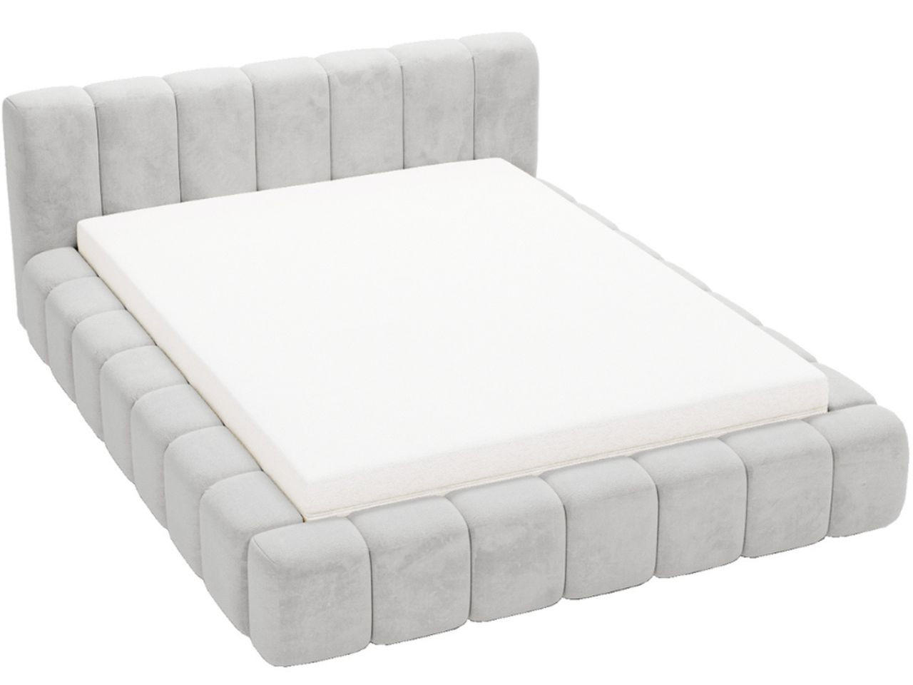 POLSTERBETT Ibiza 180x200 Hellgrau - Hellgrau/Naturfarben, Holz/Textil (180/200cm) - Graingold