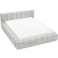 POLSTERBETT Ibiza 140x200 Hellgrau - Hellgrau/Naturfarben, Holz/Textil (140/200cm) - Graingold