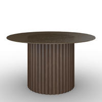 COUCHTISCH Zelia Braun/Walnussfarben MDF rund - Walnussfarben, Holz (80/80/45cm) - Bessagi Home