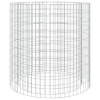 GABIONEN-FEUERSTELLE Ø 100 Cm Verzinktes Eisen - Silberfarben, Metall (100/100/100cm) - vidaXL