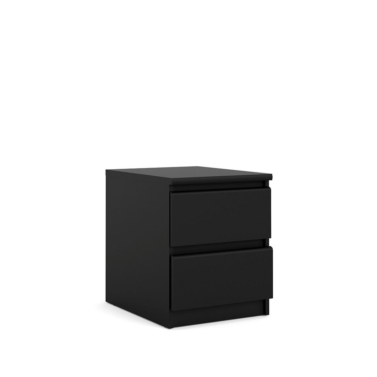 NACHTSCHRANK mattschwarz - Schwarz, Holzwerkstoff (40/50/50cm) - ebuy24