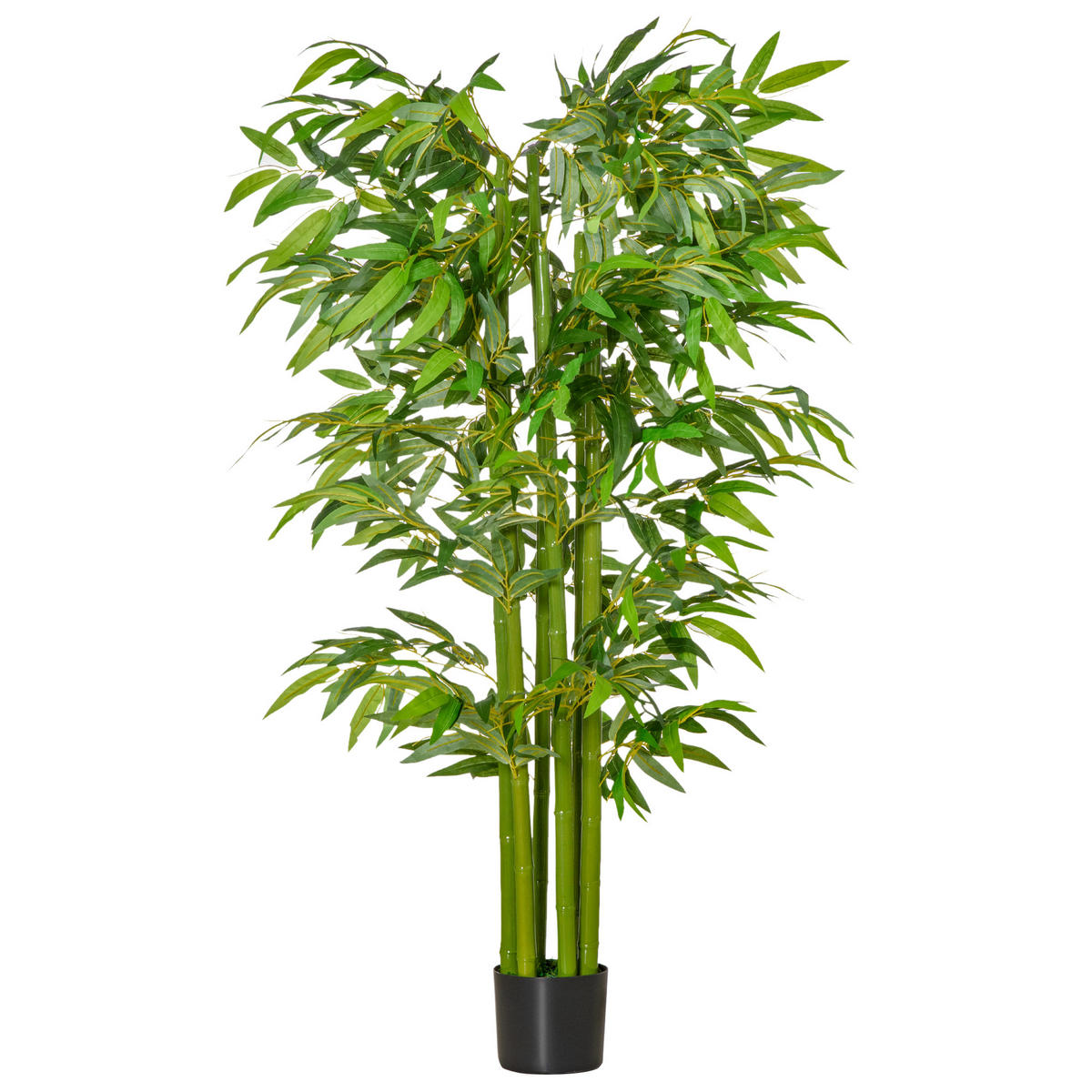 KUNSTBAMBUS DE-08596 160 cm mit 975 Blättern Grün - Grün, Kunststoff (160cm) - ComfortXL