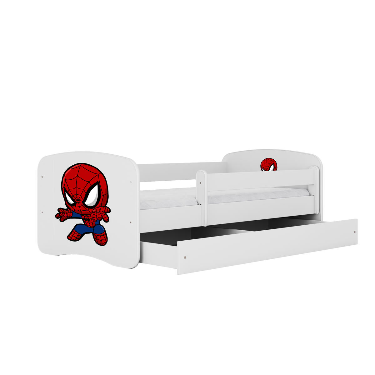 KINDERBETT Spiderman mit Schublade und Matratze 160/80 - Weiß, Holzwerkstoff (80/160cm) - RAUMHIRSCH FURNITURE