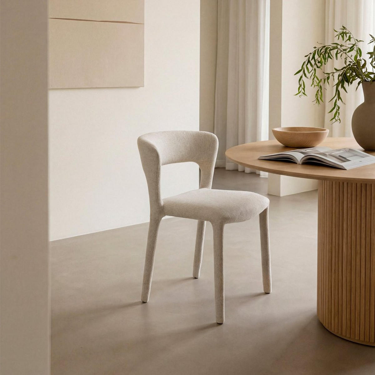 ESSZIMMERSTUHL Revan Beige 51 cm x 79 cm 4er-Set - Beige, Textil (51/79/57cm) - Klast Home