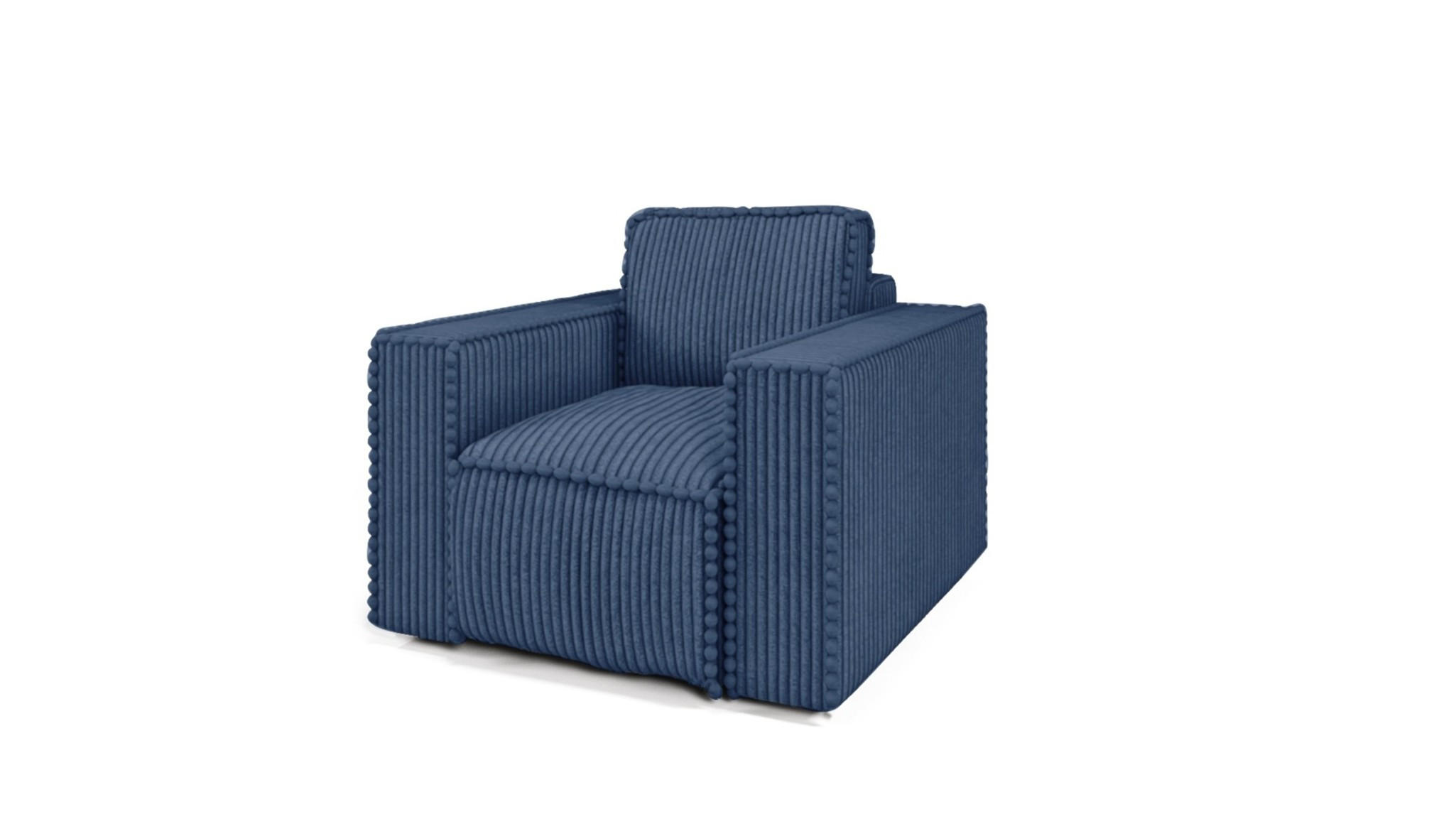 SESSEL Vajana - Dunkelblau, Holzwerkstoff/Textil (85/86/102cm) - Fun Möbel