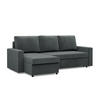 ECKSOFA Neo mit gerader Armlehnen dunkelgrau - Dunkelgrau, Textil (231/140cm) - SIMKAM Furniture