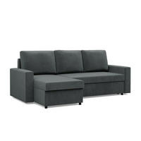 ECKSOFA Neo mit gerader Armlehnen dunkelgrau - Dunkelgrau, Textil (231/140cm) - SIMKAM Furniture