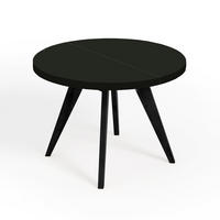 ESSTISCH LORA, Durchmesser: 90 / 190 cm Schwarz - Schwarz, Holz (90/190/76cm) - Dekori_Interiors