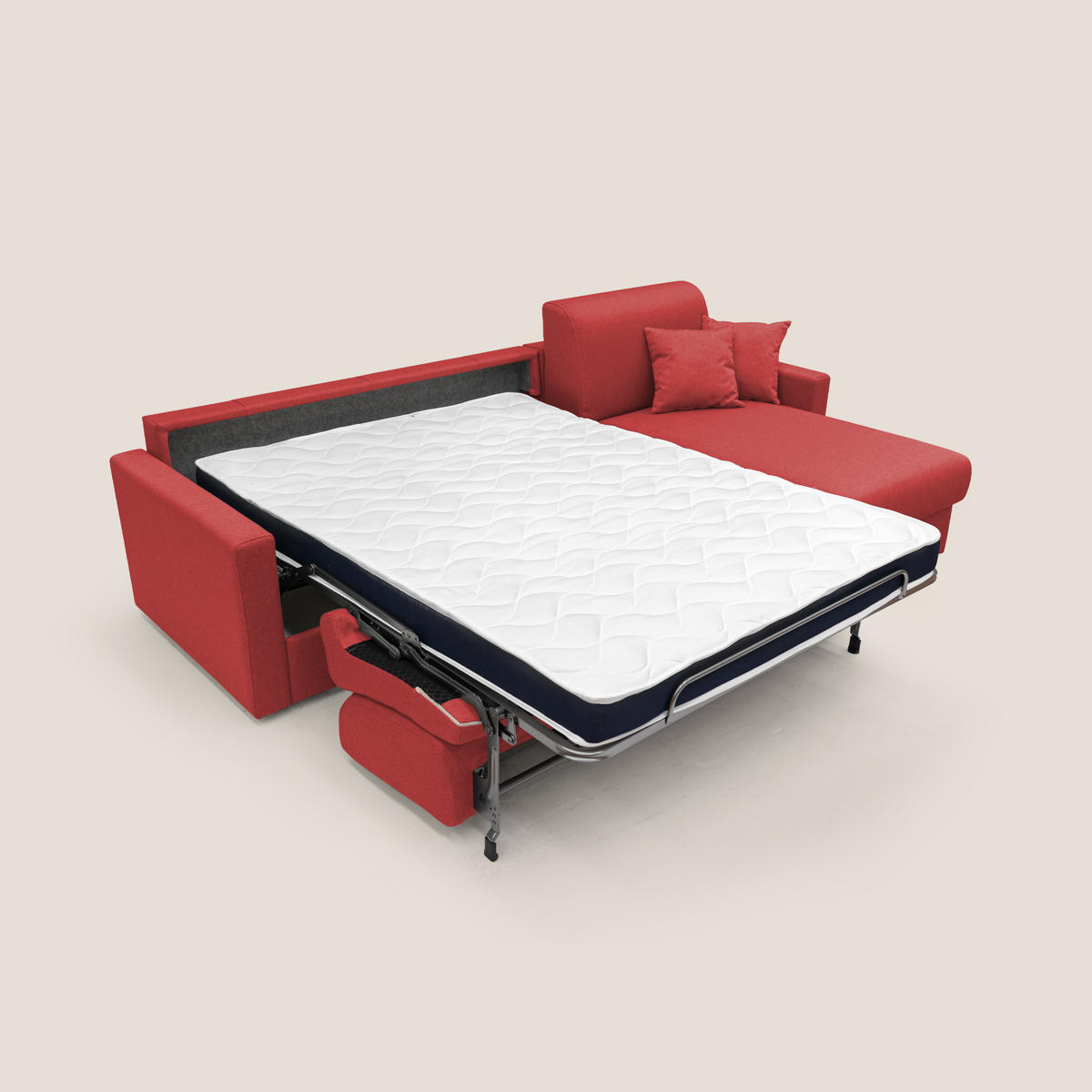 ECKSOFA RECHTS Chris - Rot, Textil (288/96cm) - Divani.store