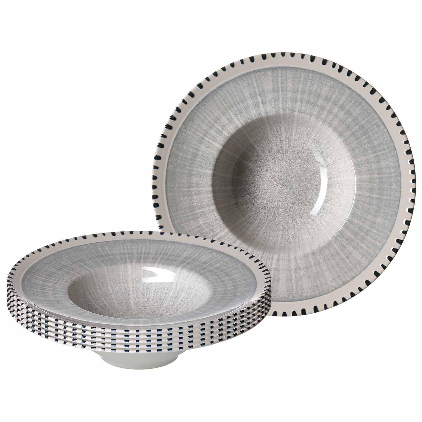 GOURMETTELLER Natura Grau ø 28 cm 6er Set - Grau, Keramik (28cm) - Ritzenhoff Breker