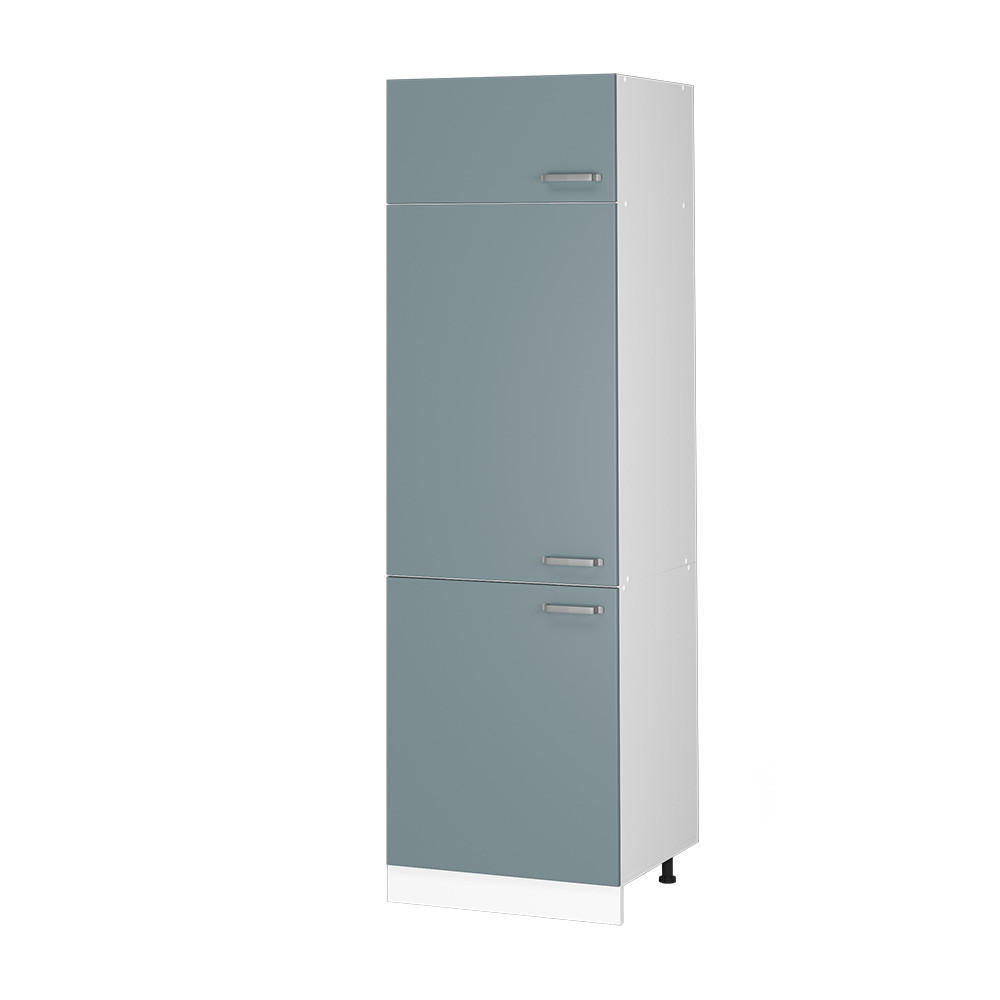 KÜHLUMBAUSCHRANK R-Line Blau-Grau 60 cm - Blaugrau/Weiß, Holzwerkstoff (60/206.8/57.2cm) - Vicco